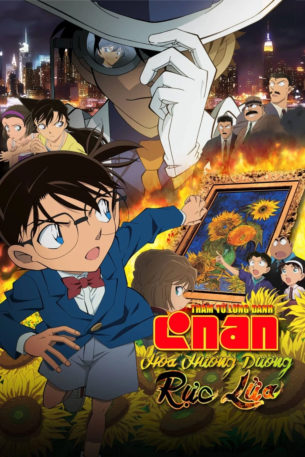 Poster phim Thám Tử Lừng Danh Conan 19: Hoa Hướng Dương Rực Lửa